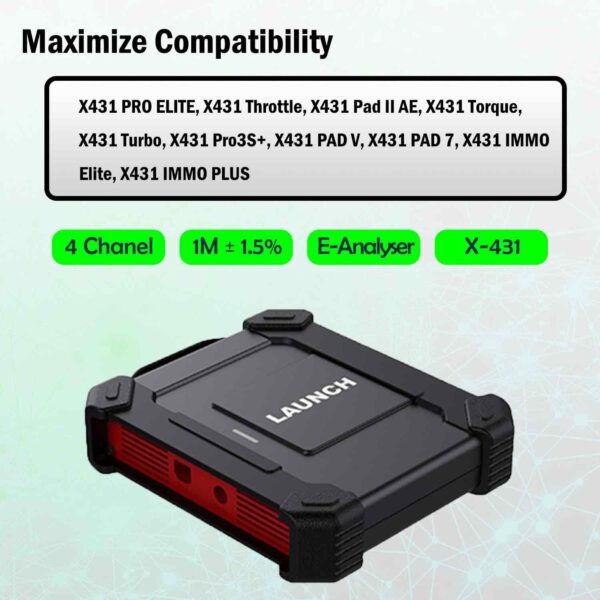 LAUNCH X431 O2-2 Oscilloscope Scopebox – 4 Channel Digital Automotive Tester for X431 PAD VII, PAD V, PAD III – High-Speed Diagnostics with 100MHz Bandwidth and Advanced Signal Analysis - Image 14