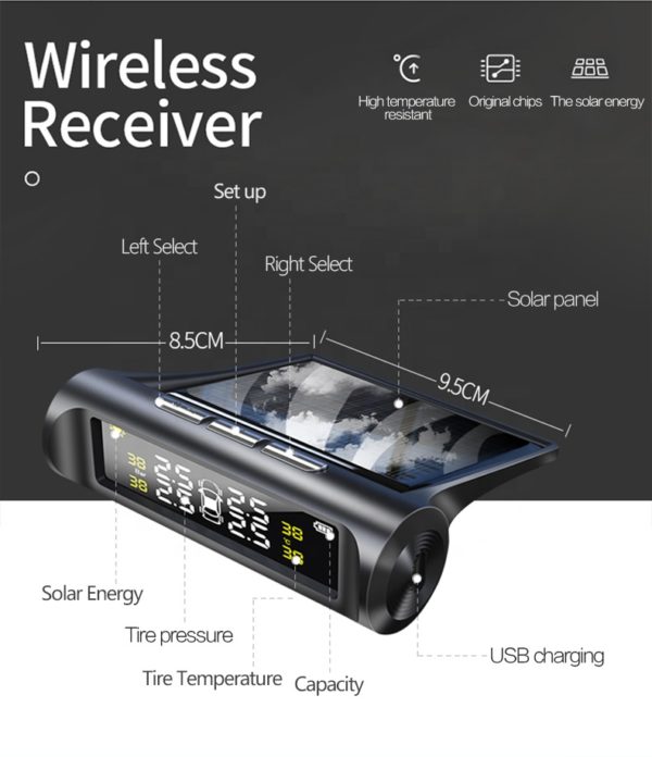 Wireless Car TPMS (Tyre Pressure Monitoring System) - External Sensors (Solar Powered) - Image 4
