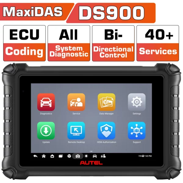 Autel DS900 Diagnostic Bundle - DS900 with ECU Coding, 8-in-1 OBD Cables, Jstar Mini Jumpstarter & MV108S Videoscope - Image 2