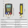 Autool LM120+ Digital Manifold Gauge | Built-In Refrigerant Database | with Trichromatic Tube and Two Wired Temperature Clips - Image 9