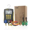 Autool LM120+ Digital Manifold Gauge | Built-In Refrigerant Database | with Trichromatic Tube and Two Wired Temperature Clips