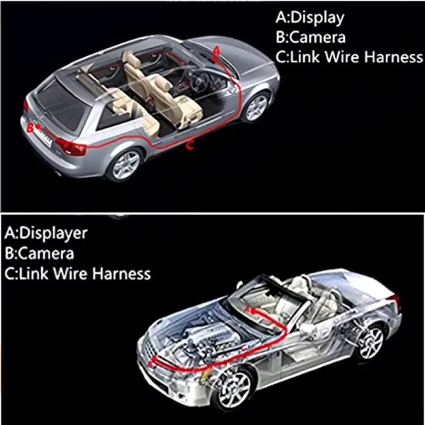 8 LED Car FHD CCD Rear View Camera 170° Wide Angle Night Vision Waterproof Backup Parking Camera - Image 9