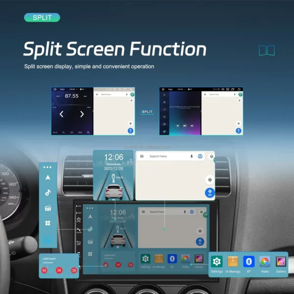 7" 2Din 8-Core 4+64GB Android Car Stereo with Wireless CarPlay/Android Auto, 4G WiFi, DSP, GPS, and AI Voice Control | IOS & Android Compatible - Image 5