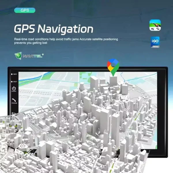 7" 2Din 8-Core 4+64GB Android Car Stereo with Wireless CarPlay/Android Auto, 4G WiFi, DSP, GPS, and AI Voice Control | IOS & Android Compatible - Image 3