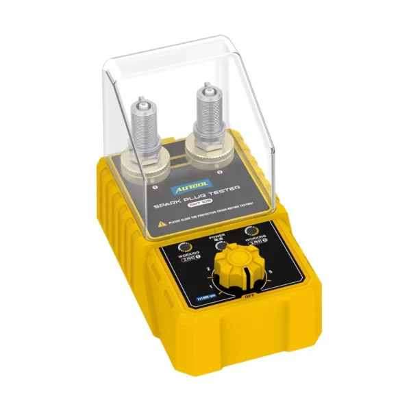AUTOOL SPT105 Car Spark Plug Tester with Adjustable Test Hole Height, Dual-Hole Design, RPM Simulation, and Protective Cover for 12V Spark Plugs - Image 3