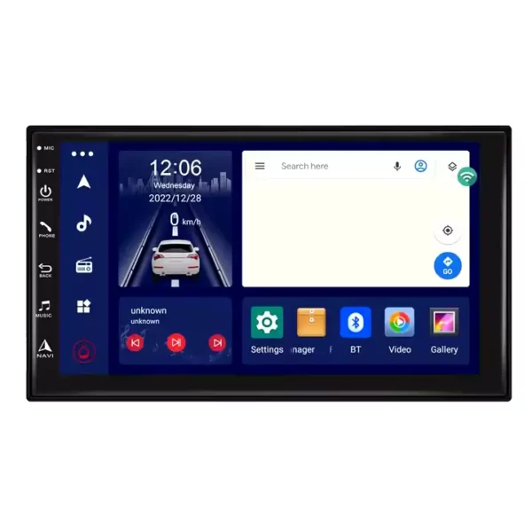 7" 2Din 8-Core 4+64GB Android Car Stereo with Wireless CarPlay/Android Auto, 4G WiFi, DSP, GPS, and AI Voice Control | IOS & Android Compatible