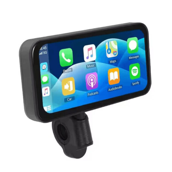 6.25" Portable Wireless Motorcycle DVR | CarPlay & Android Auto | IP67 Waterproof & Dustproof | Steering Wheel Control | IPS LCD Display