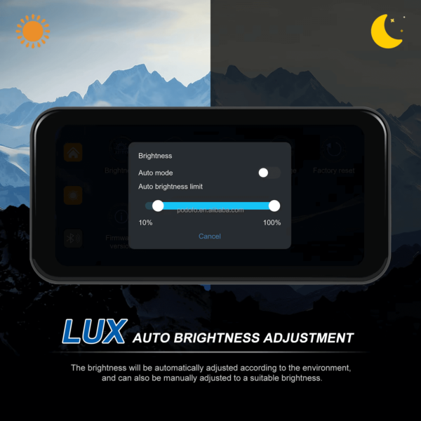6.25" Portable Wireless Motorcycle DVR | CarPlay & Android Auto | IP67 Waterproof & Dustproof | Steering Wheel Control | IPS LCD Display - Image 6