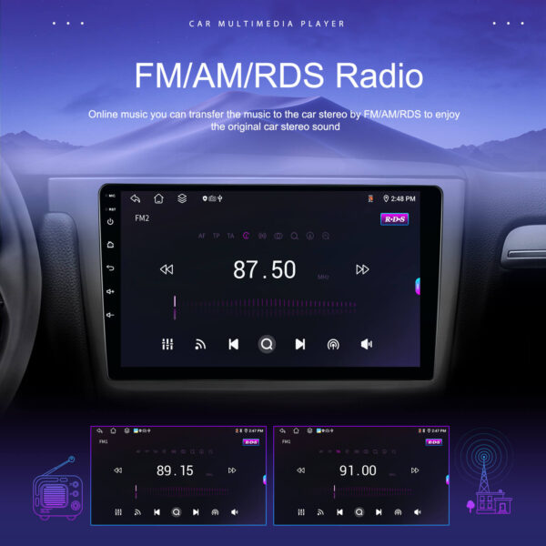 9" 2-DIN CarPlay(iOS)/Android Auto Infotainment System with GPS, 4G WiFi, HD Touchscreen, DSP & 360° Camera Support - Image 14